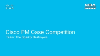 Cisco PM Case Competition