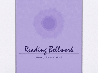 Reading Bellwork