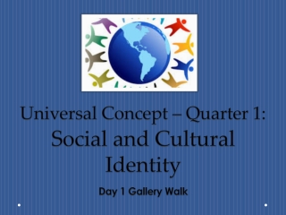 Universal Concept – Quarter 1: Social and Cultural Identity