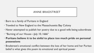 ANNE BRADSTREET