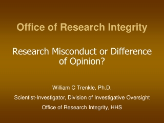 Office of Research Integrity