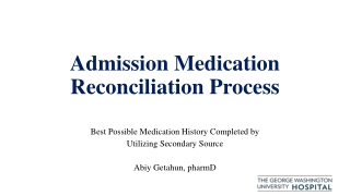 Admission Medication Reconciliation Process