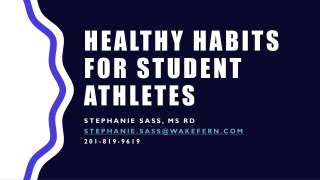 Healthy Habits for Student Athletes