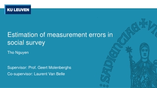Estimation of measurement errors in social survey