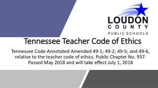 Tennessee Teacher Code of Ethics