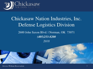 Chickasaw Nation Industries, Inc. Defense Logistics Division