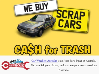 Time to Call The Scrap Car Service In Australia - Call Us