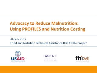 Advocacy to Reduce Malnutrition: Using PROFILES and Nutrition Costing