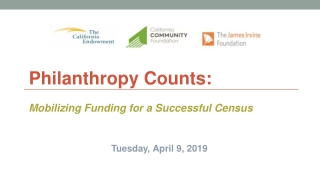 Philanthropy Counts: Mobilizing Funding for a Successful Census Count in Our State