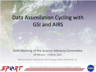 Data Assimilation Cycling with GSI and AIRS
