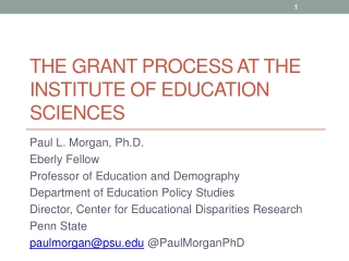 The Grant Process at the Institute of education sciences