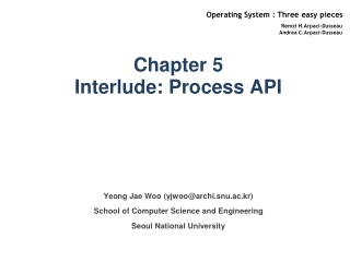 Chapter 5 Interlude: Process API