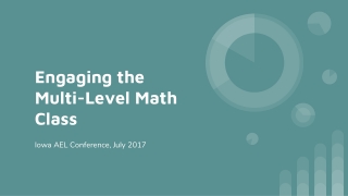 Engaging the Multi-Level Math Class