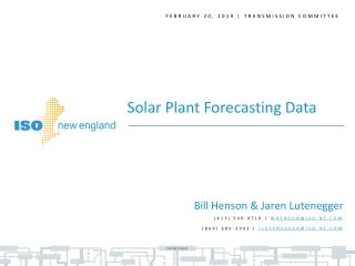 February 20, 2019 | Transmission committee