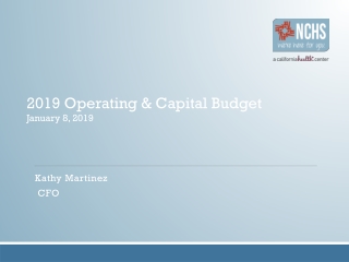 2019 Operating &amp; Capital Budget January 8, 2019