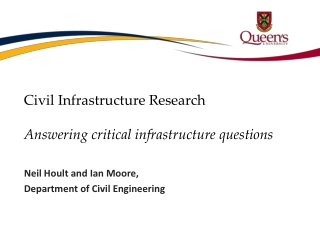 Civil Infrastructure Research Answering critical infrastructure questions