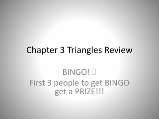 Chapter 3 Triangles Review