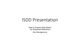 ISDD Presentation