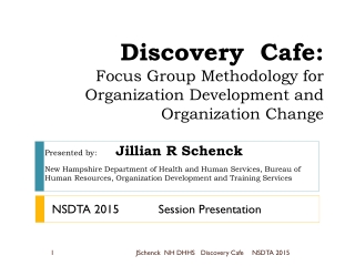 Discovery Cafe: Focus Group Methodology for Organization Development and Organization Change