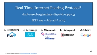 * Five9 may have IPR on this draft: https://datatracker.ietf/ipr/3643/