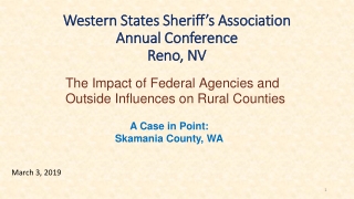 Western States Sheriff’s Association Annual Conference Reno, NV
