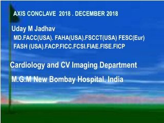 AXIS CONCLAVE 2018 . DECEMBER 2018 Uday M Jadhav