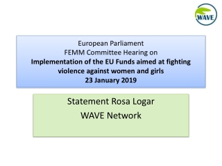 Statement Rosa Logar WAVE Network