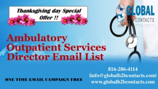 Ambulatory Outpatient Services Director Email Data