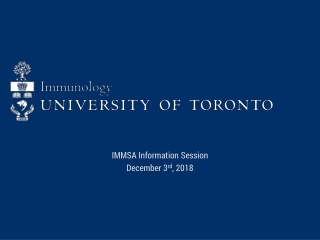 IMMSA Information Session December 3 rd , 2018