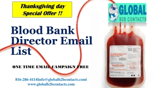 Blood Bank Director Email Data