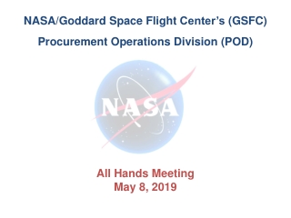 NASA/Goddard Space Flight Center’s (GSFC) Procurement Operations Division (POD)