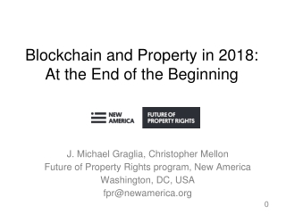 Blockchain and Property in 2018: At the End of the Beginning