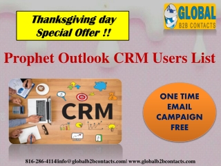 Prophet Outlook CRM Users data