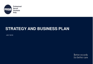 Strategy and business plan