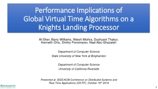 Performance Implications of Global Virtual Time Algorithms on a Knights Landing Processor