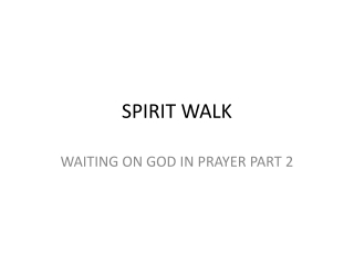 SPIRIT WALK