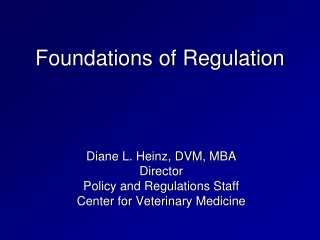 Foundations of Regulation