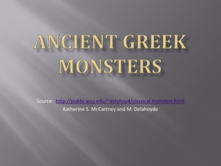 Ancient Greek Monsters