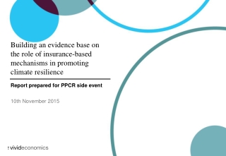 Report prepared for PPCR side event