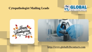 Cytopathologist Mailing Leads