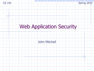 Web Application Security