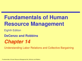 Chapter 14 Understanding Labor Relations and Collective Bargaining