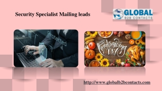 Security Specialist Mailing leads