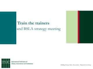 Train the trainers