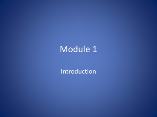 Module 1