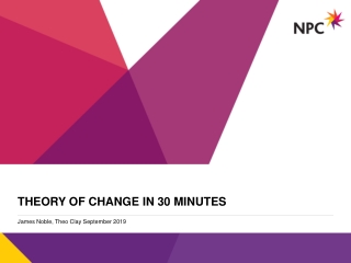 Theory of change in 30 minutes