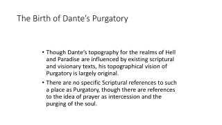 The Birth of Dante’s Purgatory