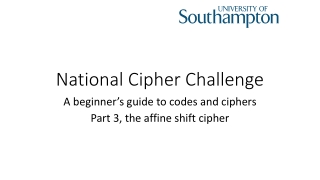 National Cipher Challenge