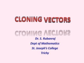 CLONING VECTORS