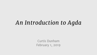 An Introduction to Agda